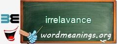 WordMeaning blackboard for irrelavance